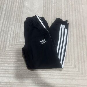black adidas track pants size youth 11-12!